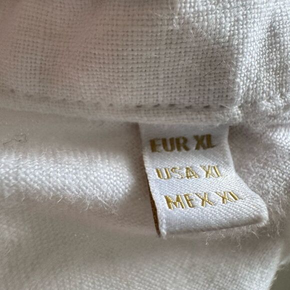 Porter & Ash 100% Linen White Short Sleeve Shirt Men’s  XL Preppy Beach Coastal - Picture 6 of 6